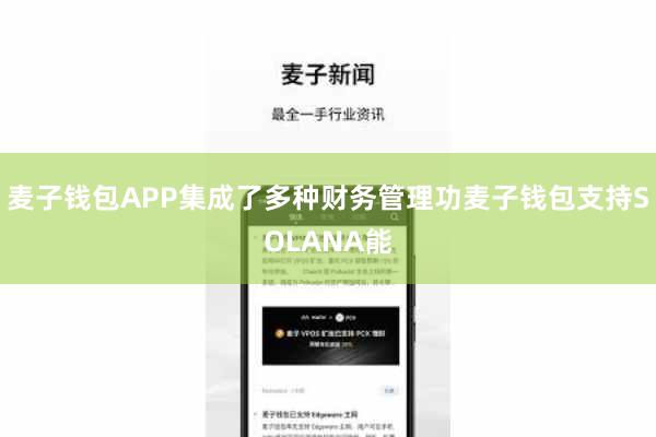 麦子钱包APP集成了多种财务管理功麦子钱包支持SOLANA能