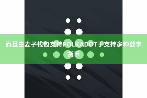 而且由麦子钱包支持POLKADOT于支持多种数字货币