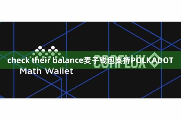 check their balance麦子钱包支持POLKADOT